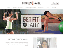 Tablet Screenshot of fitnessbypatty.com
